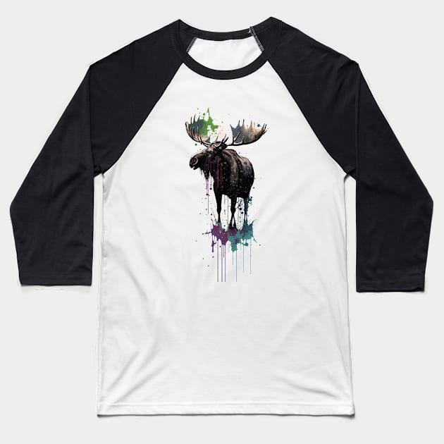 Bull Moose Baseball T-Shirt by Urban Archeology Shop Gallery